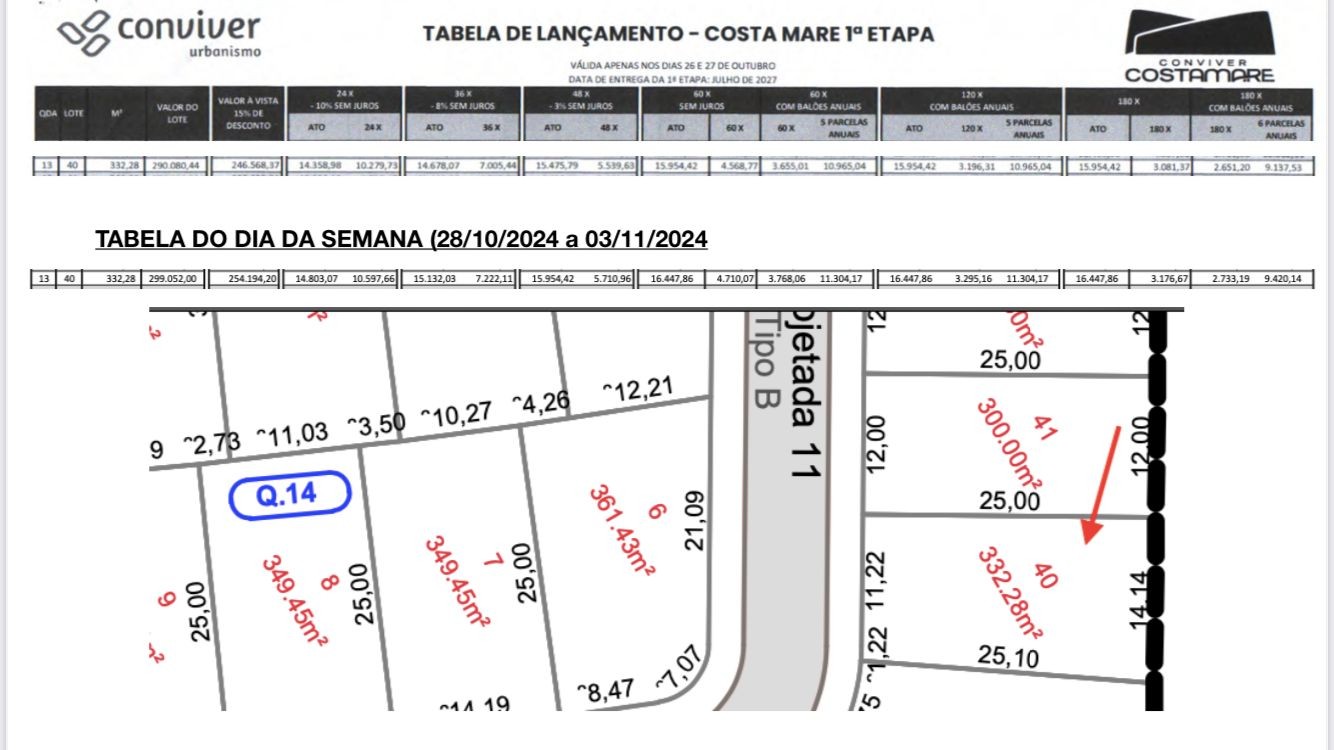 Terreno à venda, 332m² - Foto 1