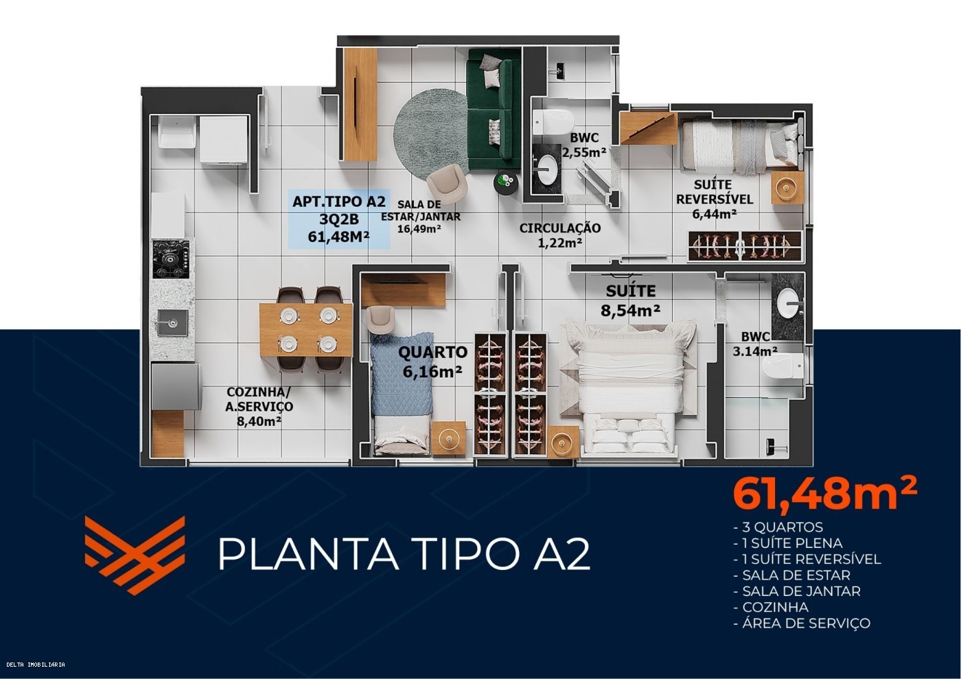 Apartamento, 3 quartos, 70 m² - Foto 4
